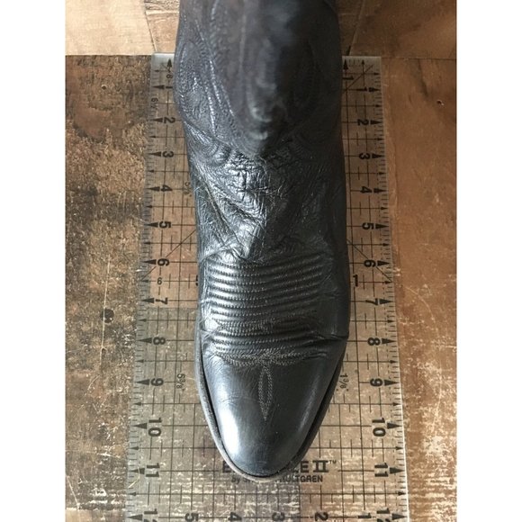 Lucchese 2000 T3130R4 Classic Black Cowboy Boots Mens 8 D - Picture 3 of 12